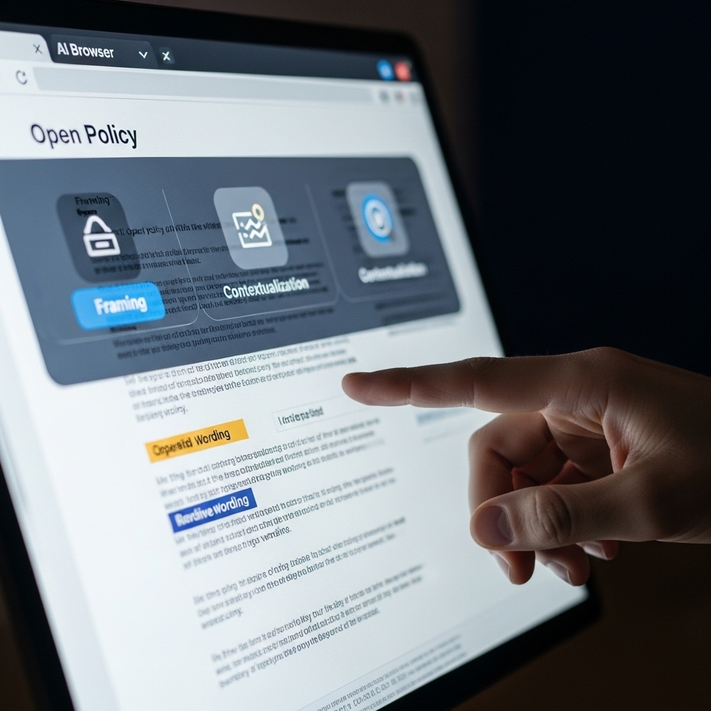 Hoe AI-browsers framing beïnvloeden in beleidsteksten